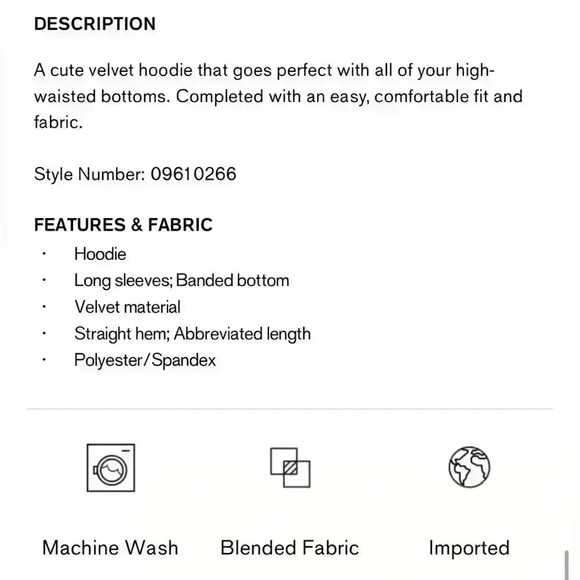 Express Velvet Banded Bottom Hoodie - Picture 4 of 4